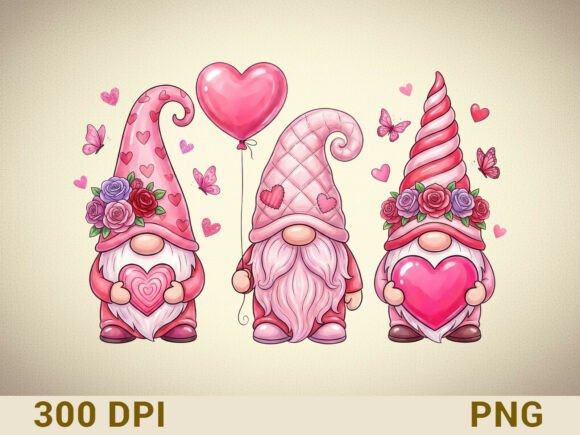 Adorable Gnomes for Your Valentine's Day Creations
