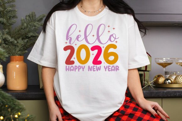 Celebrate the Future: Hello 2026 Happy New Year T-Shirt Design