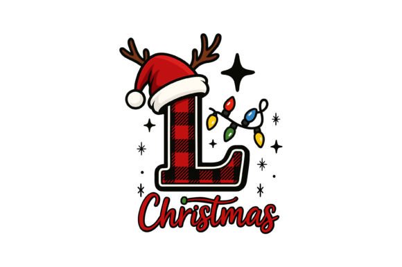 Christmas Plaid Letter L Design: A Festive Design Asset