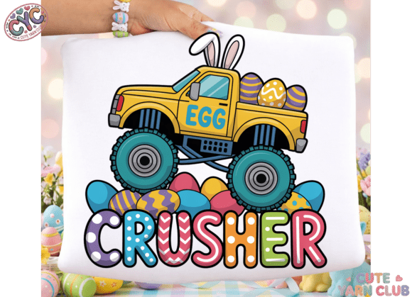 Egg Crusher Truck PNG: A Playful Easter Design Asset