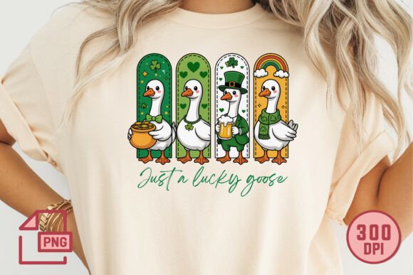 Just a Lucky Goose PNG: Festive Designs for St. Patrick's Day