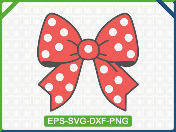 Red Polka Dot Bow Embroidery SVG: Charming Design for Creators
