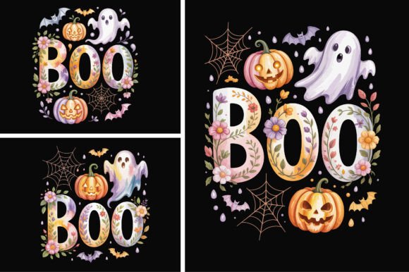 Spooky-Cool Style: A Boo Halloween T-Shirt Design for Every Creator