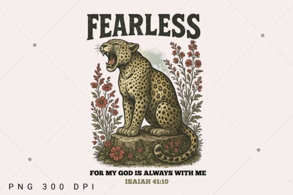Unleash Your Creative Spirit: Vintage Leopart Digital Design, Fearless