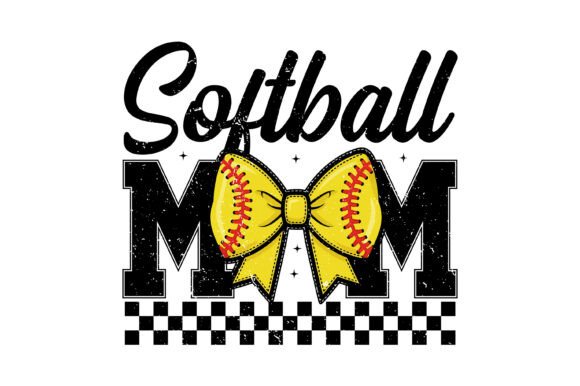 Unleash Your Inner MVP: The Softball Mom Yellow Bow Design